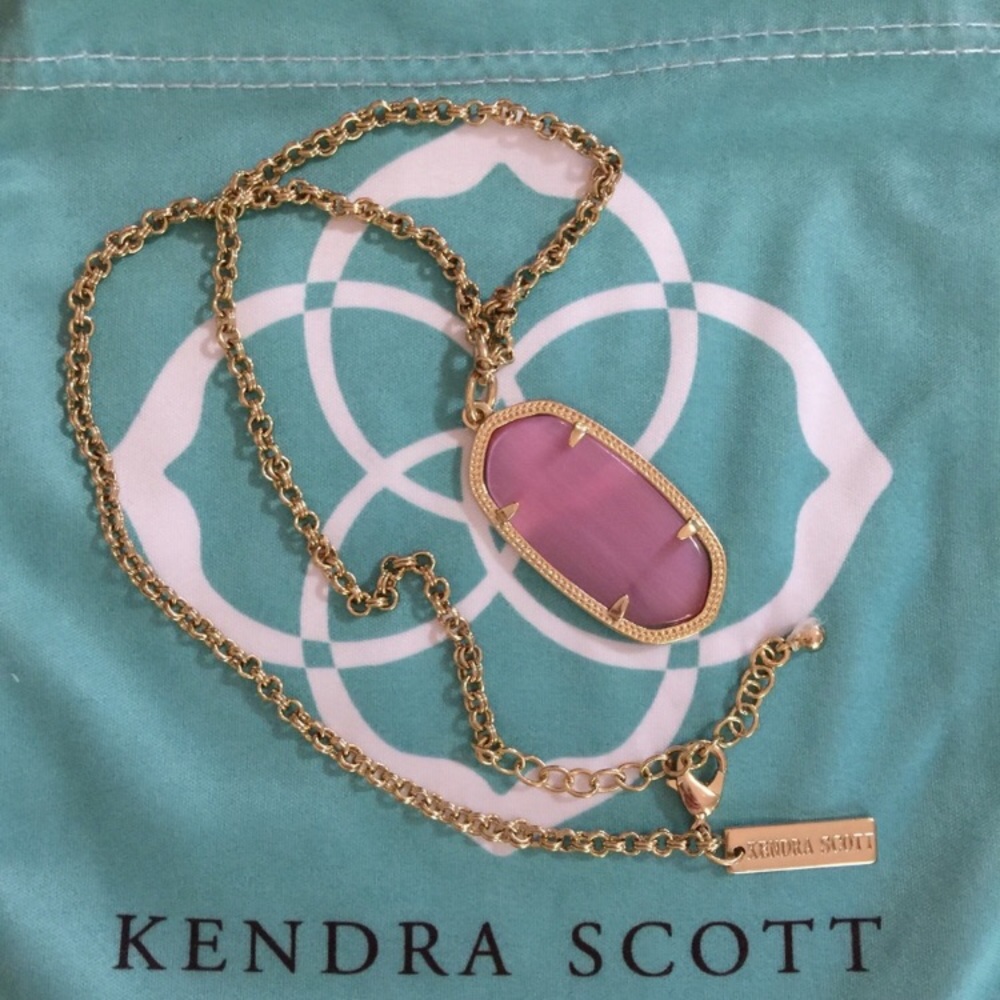 Kendra Scott pink cat necklace RARE